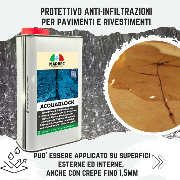 Protettivo consolidante anti infiltrazioni ACQUABLOCK   1LT