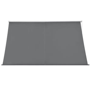 Tenda parasole parasole da fissare a parete struttura in acciaio poliestere a scomparsa 350 x 120 cm grigio 03_0001108