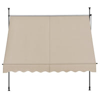 Frangisole metallo e poliestere altezza variabile sabbia 400 x 120 x 200-300 cm 03_0001125