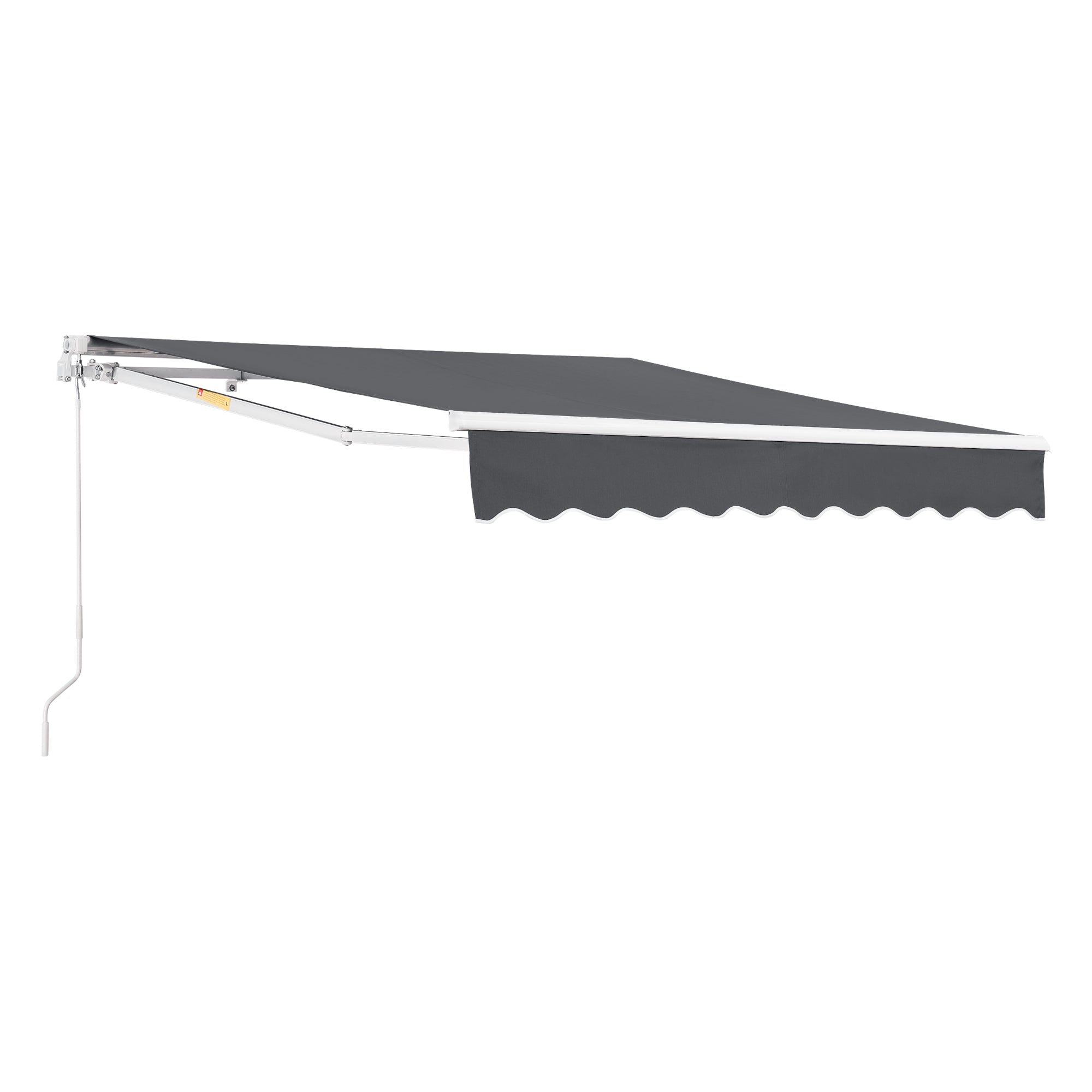 Tenda da Sole a Muro Bitonto con Bracci Estensibili e Manovella 250 x 200 cm (LxP) Grigio Scuro [en.casa]