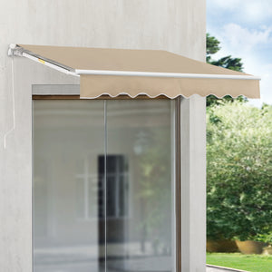 Tenda da Sole a Muro Bitonto con Bracci Estensibili e Manovella 300 x 250 cm (LxP) Beige [en.casa]