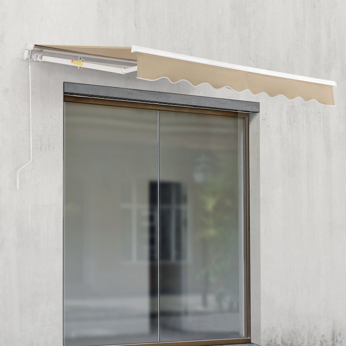 Tenda da Sole a Muro Bitonto con Bracci Estensibili e Manovella 300 x 250 cm (LxP) Beige [en.casa]