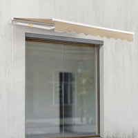 Tenda da Sole a Muro Bitonto con Bracci Estensibili e Manovella 250 x 200 cm (LxP) Beige [en.casa]