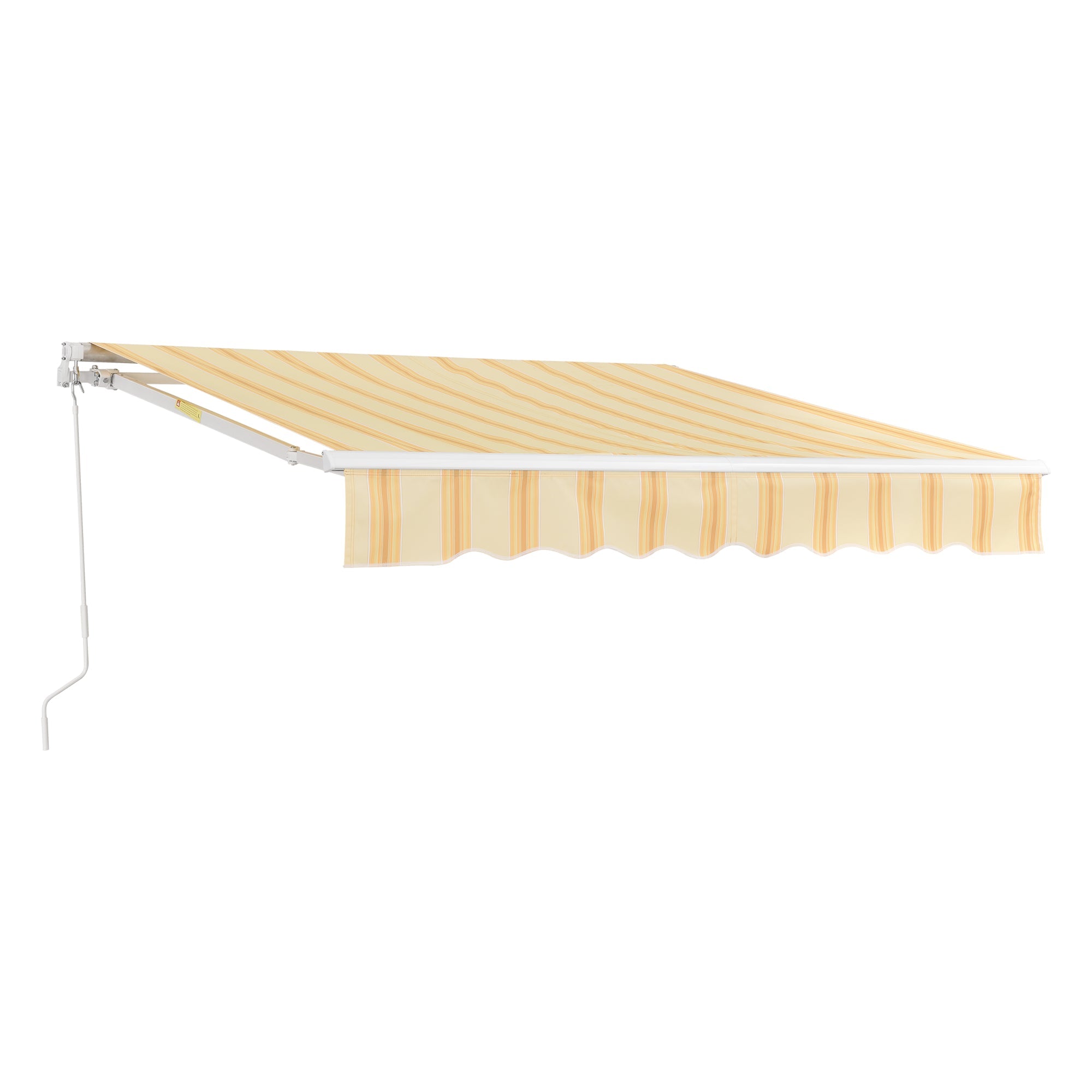Tenda da sole con manovella 300 x 250 cm giallo bianco 03_0008306