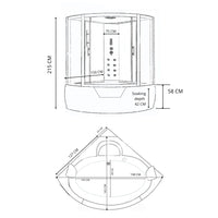 Vasca Doccia Idromassaggio 150 x 150 cm – Martha