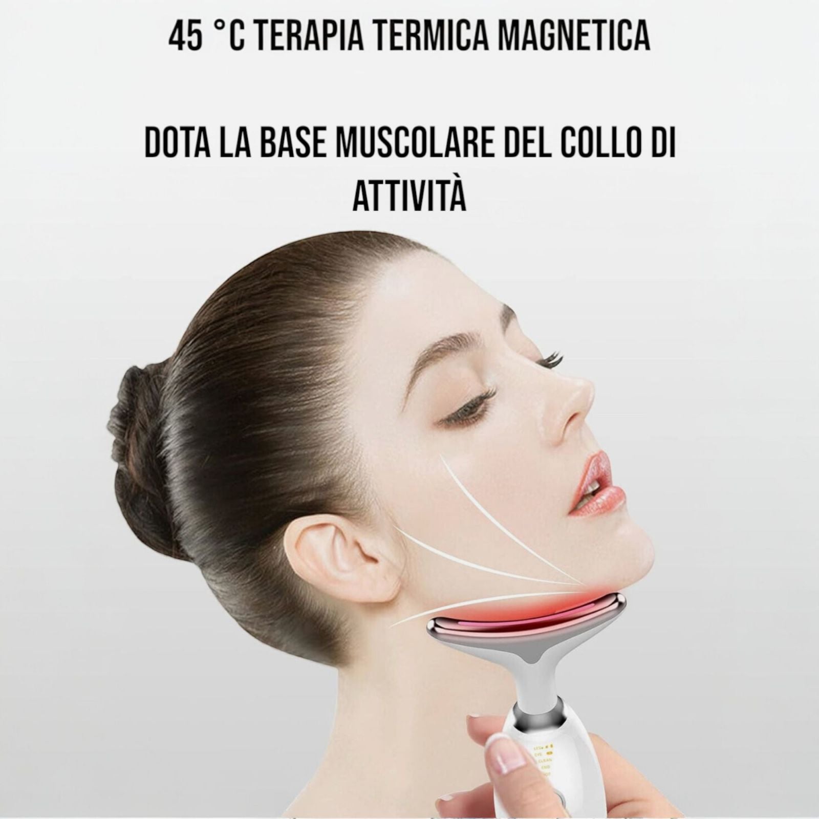 Massaggiatore Viso Antirughe Lifting Tonificante Collo Doppio Mento Ricaricabile