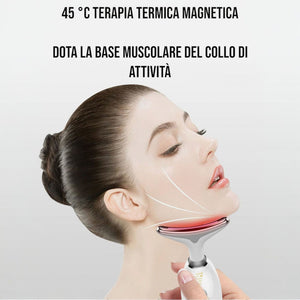 Massaggiatore Viso Antirughe Lifting Tonificante Collo Doppio Mento Ricaricabile