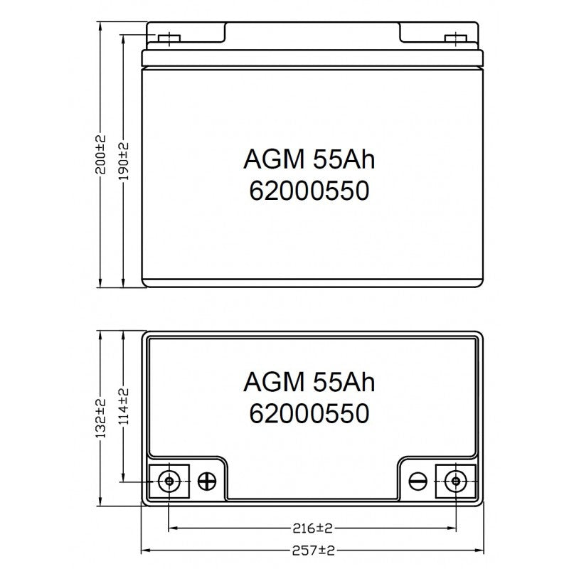 Mastervolt AGM Battery 12/70Ah
