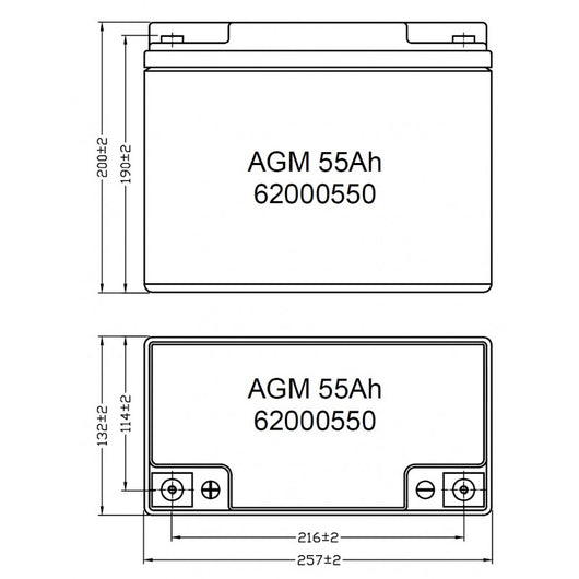 Mastervolt AGM Battery 12/70Ah