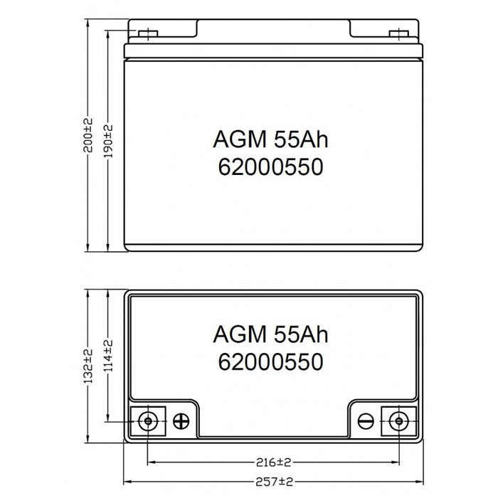 Mastervolt AGM Battery 12/70Ah