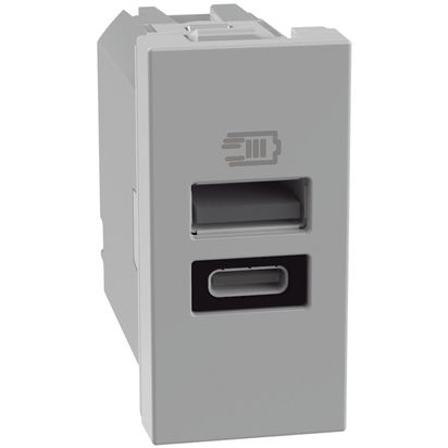 MatixGO - caricatore usb AC 1m grigio