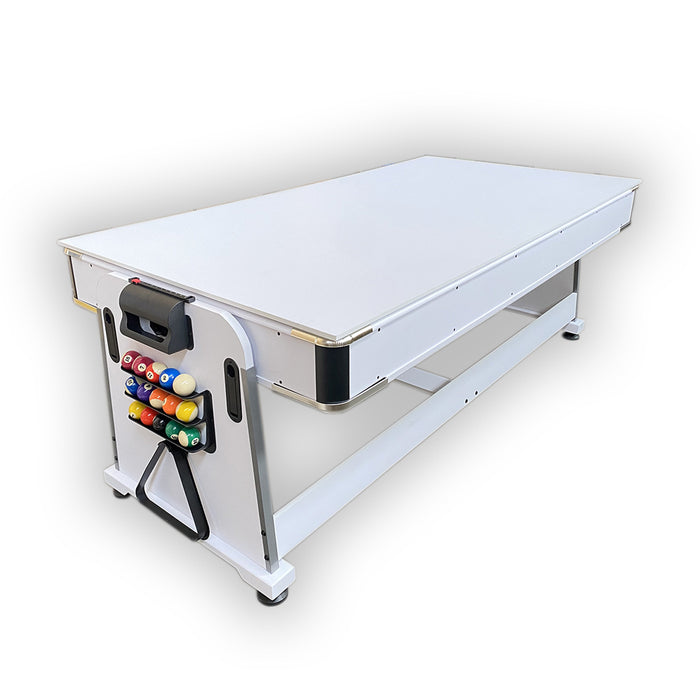 Tavolo da biliardo 7 piedi Multi-gioco blu Air Hockey + Ping pong - Mattew White