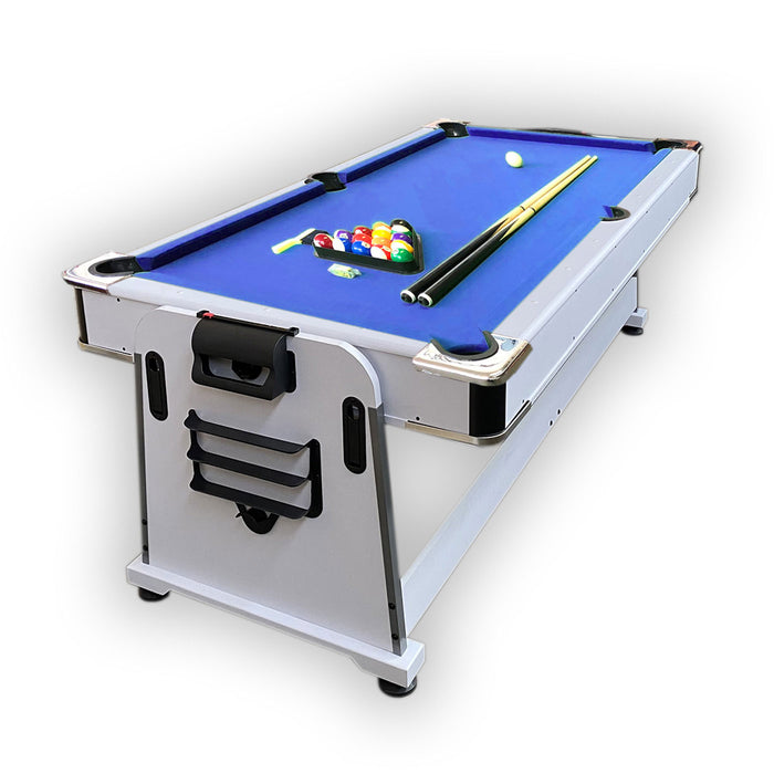 Tavolo da biliardo 7 piedi Multi-gioco blu Air Hockey + Ping pong - Mattew White