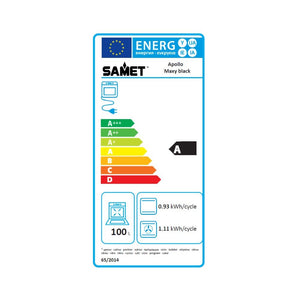 Maxi forno 90 cm Samet Apollo con timer meccanico nero