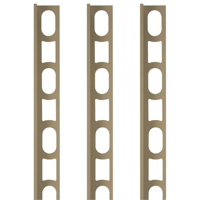 Profili in alluminio verniciato colore polvere dorata 135 a l per finitura parete proangle *** pezzi 3 pz, confezione 1