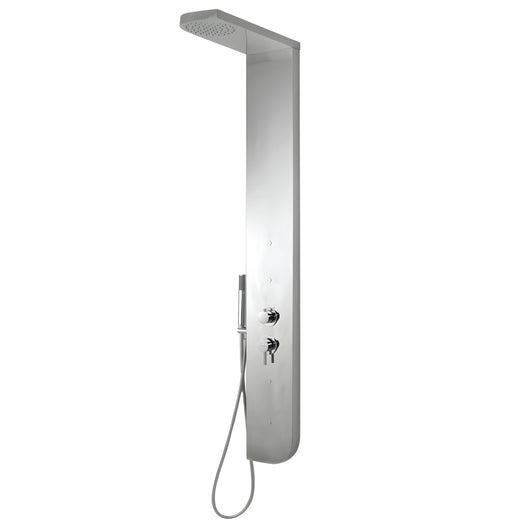 Colonna doccia acciaio inox 3 funzioni 4 bocchette idro lombari l20xp50xh150 005b *** finitura- spazzolato, confezione 1