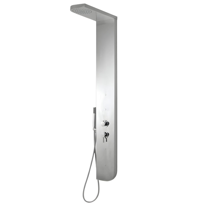 Colonna doccia acciaio inox 3 funzioni 4 bocchette idro lombari l20xp50xh150 005b *** finitura- spazzolato, confezione 1