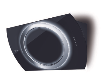 CAPPA NIMA cm 90 - vetro Nero - 800 m3/h