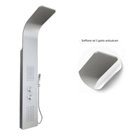 Colonna doccia 3 funzioni acciaio inox 2 bocchette idro lombari l20xp44xh140 001b *** finitura- spazzolato, confezione 1