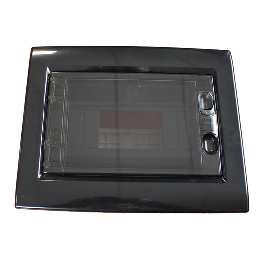 centralino da incasso 8 moduli con portello fumé e telaio estraibile, nero, 240x195x80 mm, ideale per installazioni elettriche domestiche e professionali