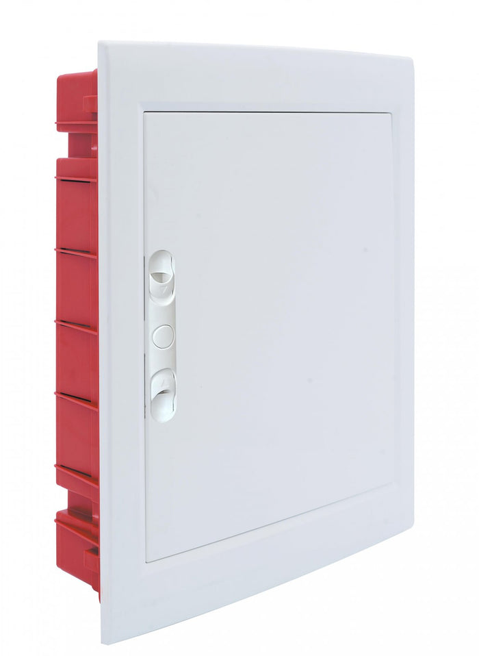 centralino da incasso con portello cieco e telaio estraibile, 24 moduli, 330x420x80 mm, bianco, ideale per installazioni elettriche interne