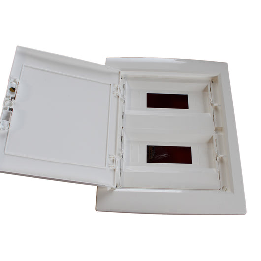 centralino da incasso con portello cieco e telaio estraibile, 24 moduli, 330x420x80 mm, bianco, ideale per installazioni elettriche interne