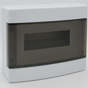 centralino da parete 12 moduli, bianco IP40, 270x190x100 mm, RAL 9016, ideale per installazioni elettriche domestiche e industriali