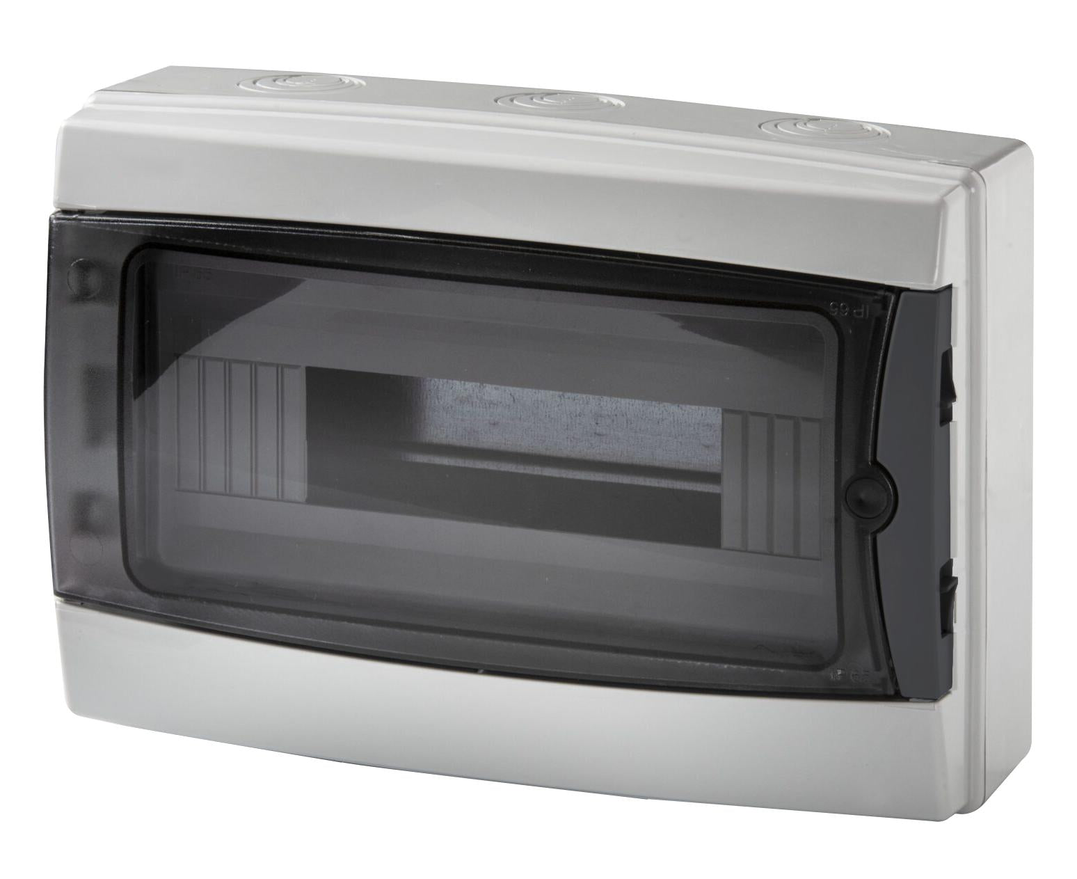 A2ZWORLD centralino da parete 12 moduli con portello fumé, grigio RAL 7035, 280x220x100 mm, IP65, ideale per installazioni elettriche interne ed esterne