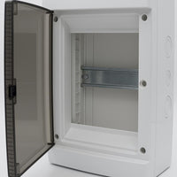 centralino da parete 4 moduli, bianco IP40, 150x170x100 mm, RAL 9016, ideale per installazioni elettriche domestiche e industriali