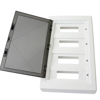 A2ZWORLD centralino da parete 72 moduli, bianco IP40, 400x840x140 mm, RAL 9016, ideale per installazioni elettriche domestiche e industriali