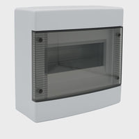 A2ZWORLD centralino da parete 8 moduli, bianco IP40, 200x180x100 mm, RAL 9016, ideale per installazioni elettriche domestiche e industriali