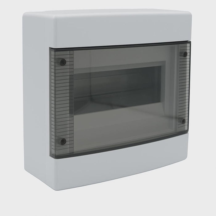 A2ZWORLD centralino da parete 8 moduli, bianco IP40, 200x180x100 mm, RAL 9016, ideale per installazioni elettriche domestiche e industriali