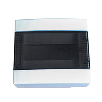 centralino da parete 8 moduli, bianco IP40, 200x180x100 mm, RAL 9016, ideale per installazioni elettriche domestiche e industriali