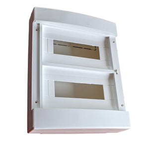 centralino da parete senza portello 24 moduli, grigio RAL 7035, 250x340x95 mm, IP40, ideale per installazioni elettriche interne