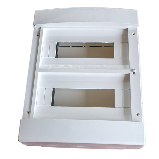 centralino da parete senza portello 24 moduli, grigio RAL 7035, 250x340x95 mm, IP40, ideale per installazioni elettriche interne