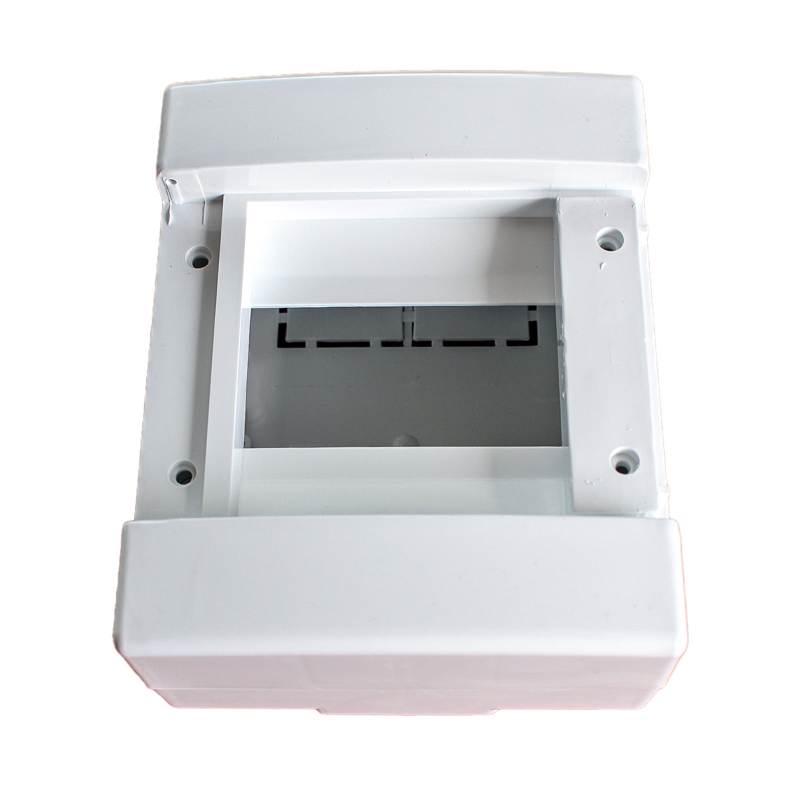 centralino da parete senza portello 6 moduli, grigio RAL 7035, 145x155x85 mm, IP40, ideale per installazioni elettriche interne