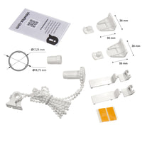 VIEWTEX Tenda a rullo opaca termica/oscurante  Easy Fix Bianco 60 X 190 cm - Made in Europe - 5 anni di garanzia