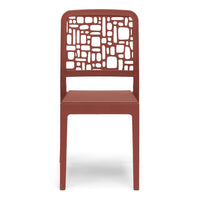 Sedia in polipropilene MEDEA, impilabile, resistente ai raggi UV, design moderno, ideale per sala da pranzo, cucina, sala d’attesa, bar, ristoranti o giardino, colore Mattone