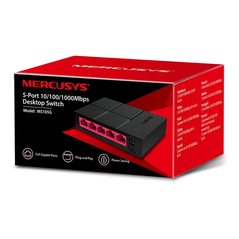Mercusys MS105G Switch di rete Lan 5 Porte 10/100/1000 Mbps