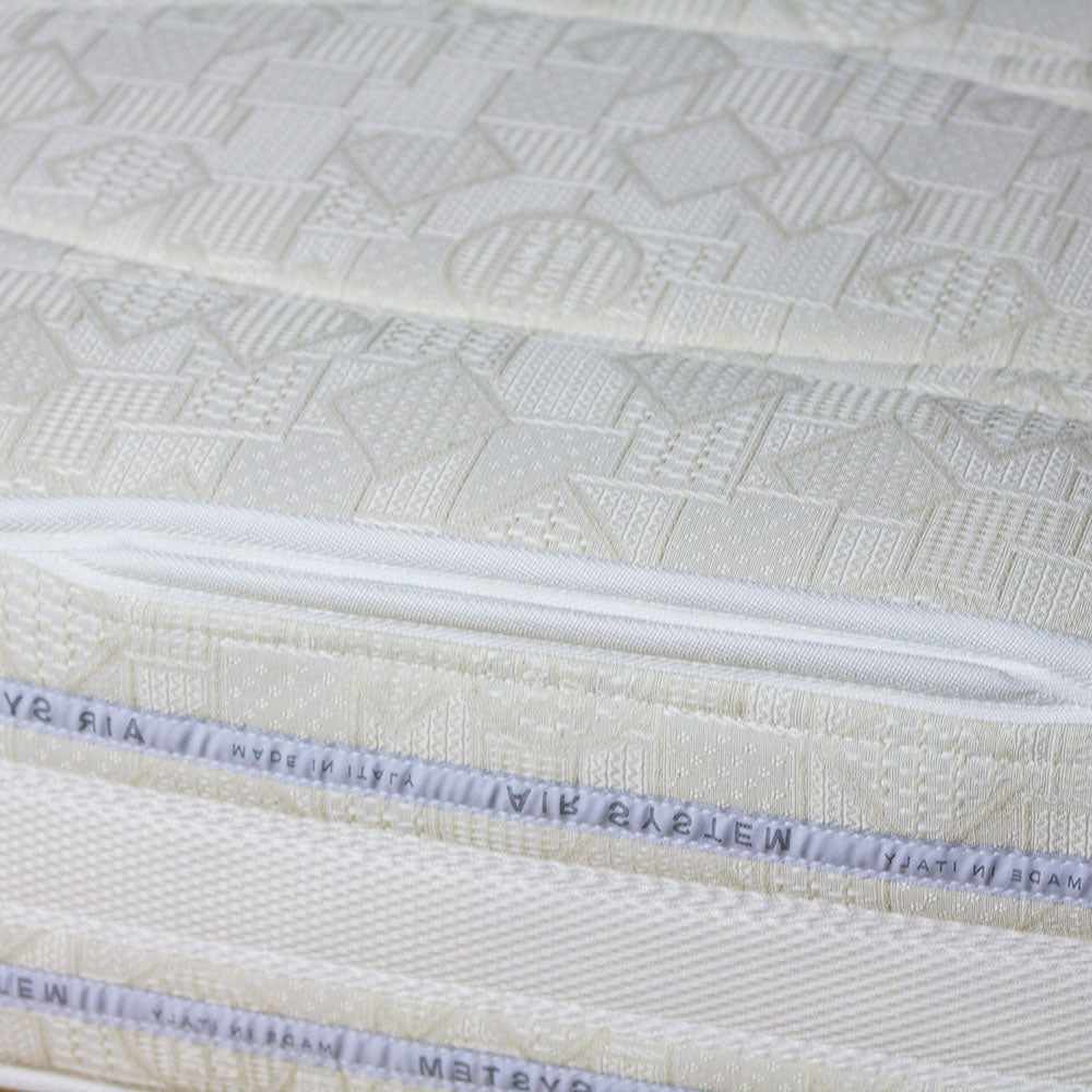 Kit materasso molle e lana rigido e rete a tavole matrimoniale 160x190 Messico H25 cuscini inclusi - Comprarredo