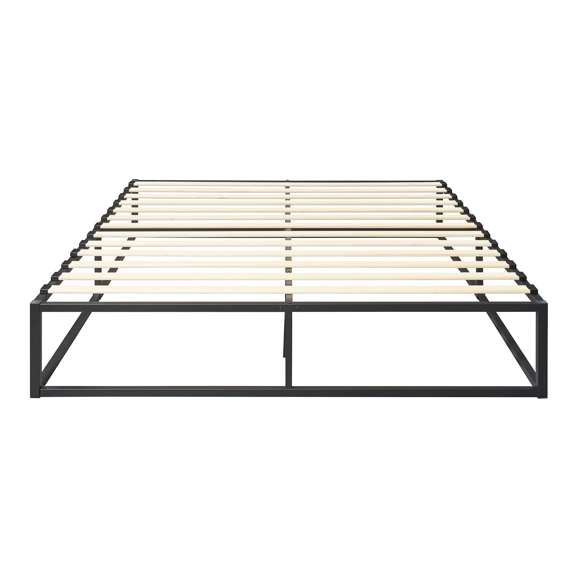 Struttura Letto Matrimoniale Kreta in Metallo 160 x 200 cm - Nero [en.casa]