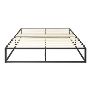 Struttura Letto Matrimoniale Kreta in Metallo 160 x 200 cm - Nero [en.casa]