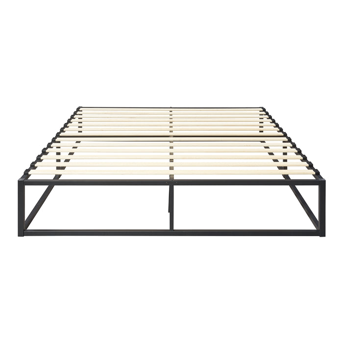 Struttura Letto Matrimoniale Kreta in Metallo 160 x 200 cm - Nero [en.casa]