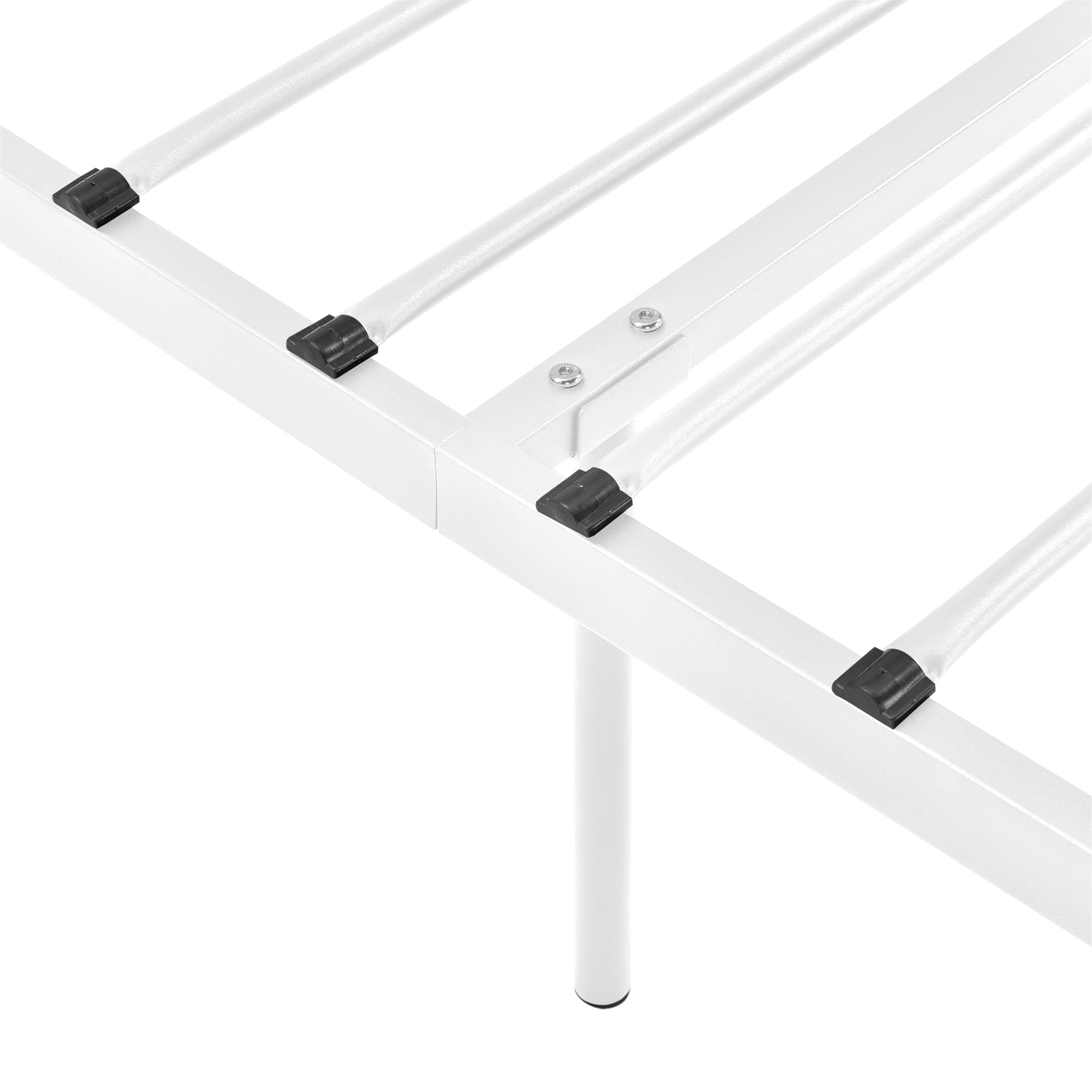 Struttura Letto Singolo in Metallo con Testiera e Pediera in Stile Romantico/Classico 90 x 200 cm Letto 1 Piazza -