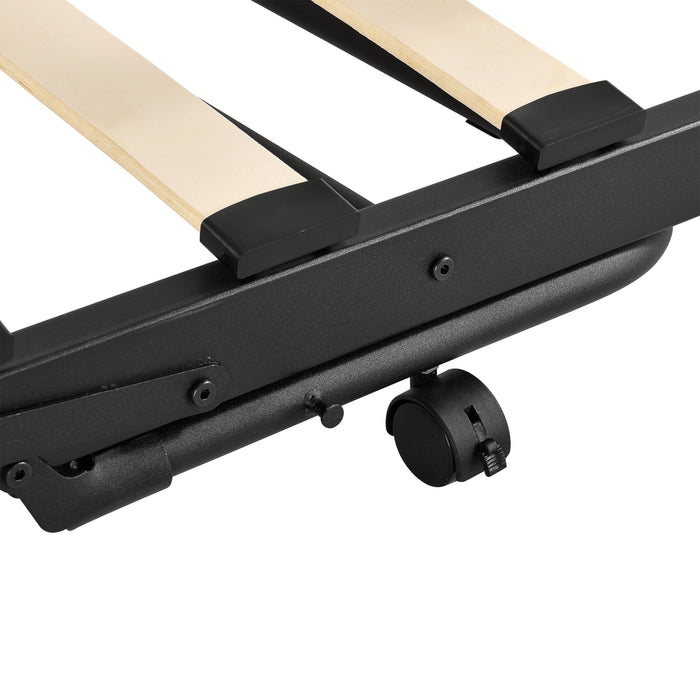 Divano in Metallo con Cornice Decorativa + Letto di Complemento con Gambe Pieghevoli e 4 Ruote, Sofa a 2-3 Posti di