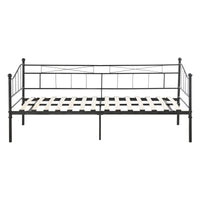 Divano in Metallo a 2-3 Posti di Seduta, Supporto Max.150 kg Letto Singolo con Materasso a Schiuma Fredda 90 x 200 cm