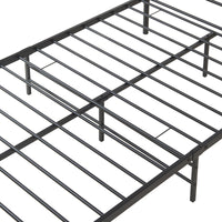 Letto Piazza e Mezza Florenz in Acciaio con Testiera Alta Decorativa 120 x 200 cm Nero [en.casa]