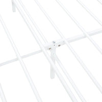 Letto Francese Florenz in Acciaio con Testiera Alta Decorativa 140 x 200 cm Bianco [en.casa]