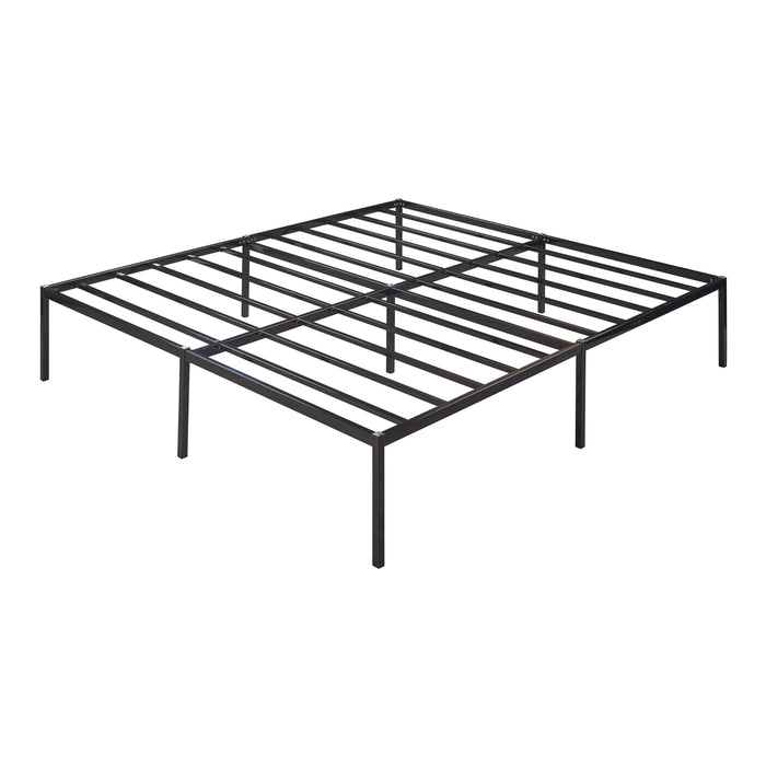 Struttura Letto Matrimoniale King Size Vårdö 180 x 200 cm in Acciaio Nero [en.casa]