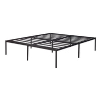 Struttura Letto Matrimoniale King Size Vårdö 180 x 200 cm in Acciaio Nero [en.casa]